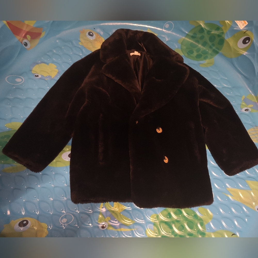 Faux fur Topshop coat